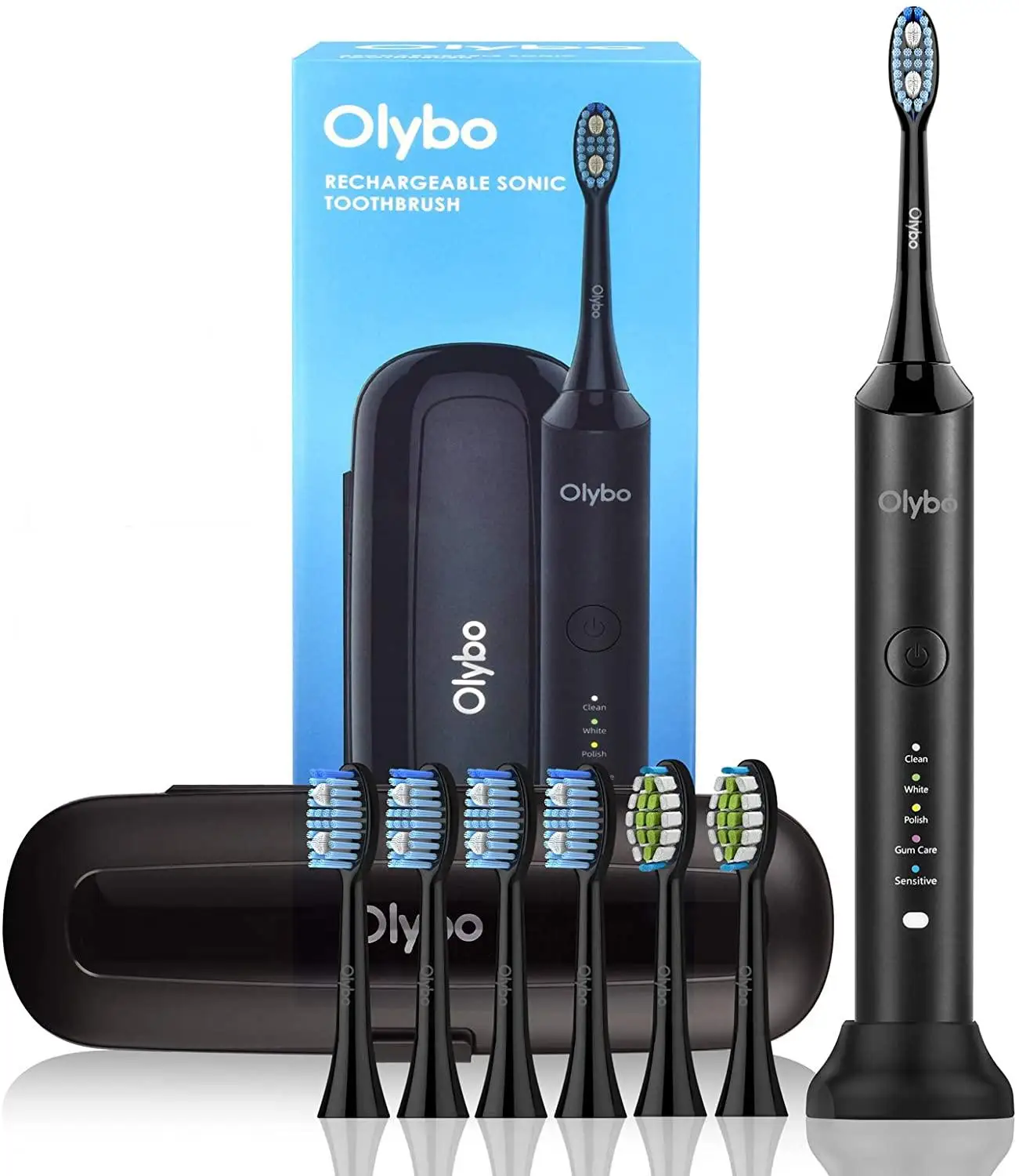 

Olybo9A Professional Sonic Electric Toothbrush 5 Modes Clean Whiten Protect Gingival Rechargeable Waterproof Birthday Gift Best