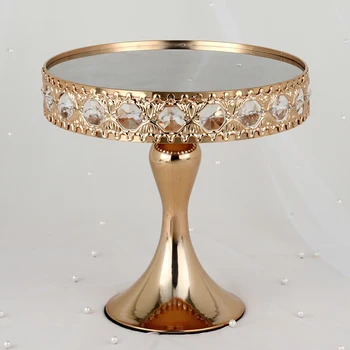 

1pcs Mirror Cake Stand Exquisite Cake Rack Base Dessert Stand Round Cake Display Afternoon Tea Cupcake Holder