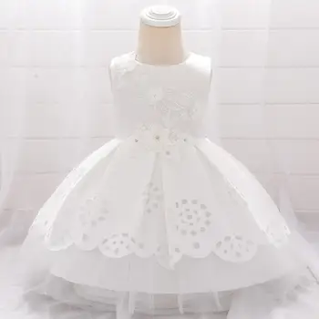 

Infant Princess Dress New Girl Baby Year-old Wedding Full Moon Dress Hundred Day Banquet Dress Pompon Dress