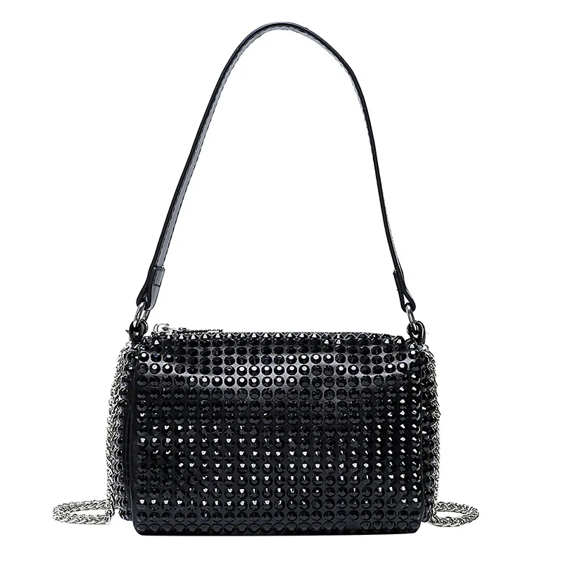 

Satchel Diamond Rviet Bags for Women New Luxury Handbags and Purses Crossbody Bag Female Brand Designer Chain Shoulder Hand Bag