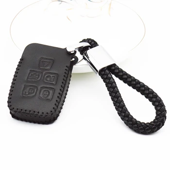 

For Jaguar Xf Xe Xj X-type S-type F-pace Car Remote Key Cover Case Genuine Leather Key Ring Shell Accessories Funda Llave
