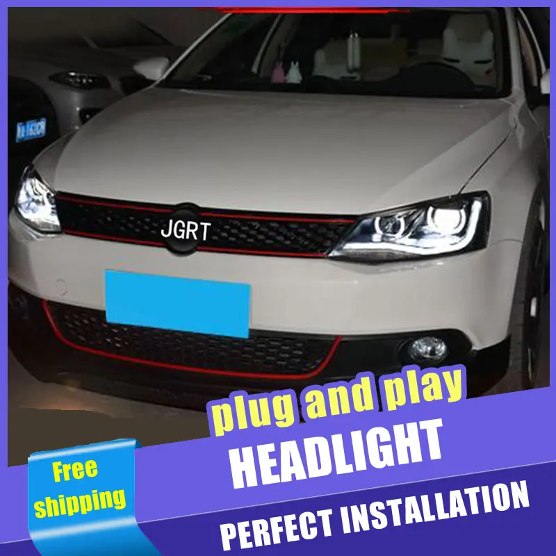 2 шт. автомобиль Стиль светодиодный фары для vw Jetta 2011 2015 налобный фонарь DRL