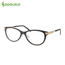 SOOLALA высококачественный анти-синий светильник для женщин очки для близорукости с подарочной упаковкой-0,5 от 0,75 до 5,0 6,0 оптическая оправа для очков по рецепту
