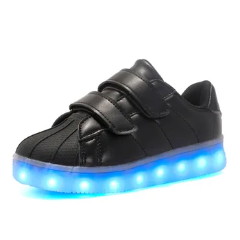 

Led luminous Shoes For Boys girls Fashion Light Up Casual kids 7 Colors USB charge new sole Glowing children sneakers