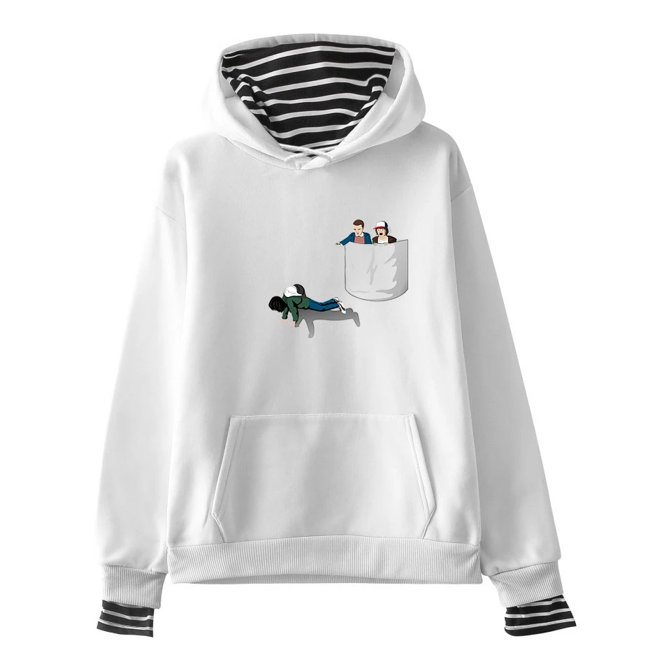 Толстовка Мужская/женская из двух предметов с имитацией очень странные дела |