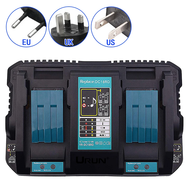 Для Makita BL1415 BL1420 BL1430 двойной Зарядное устройство BL1850 BL1845 BL1860 из АБС-пластика