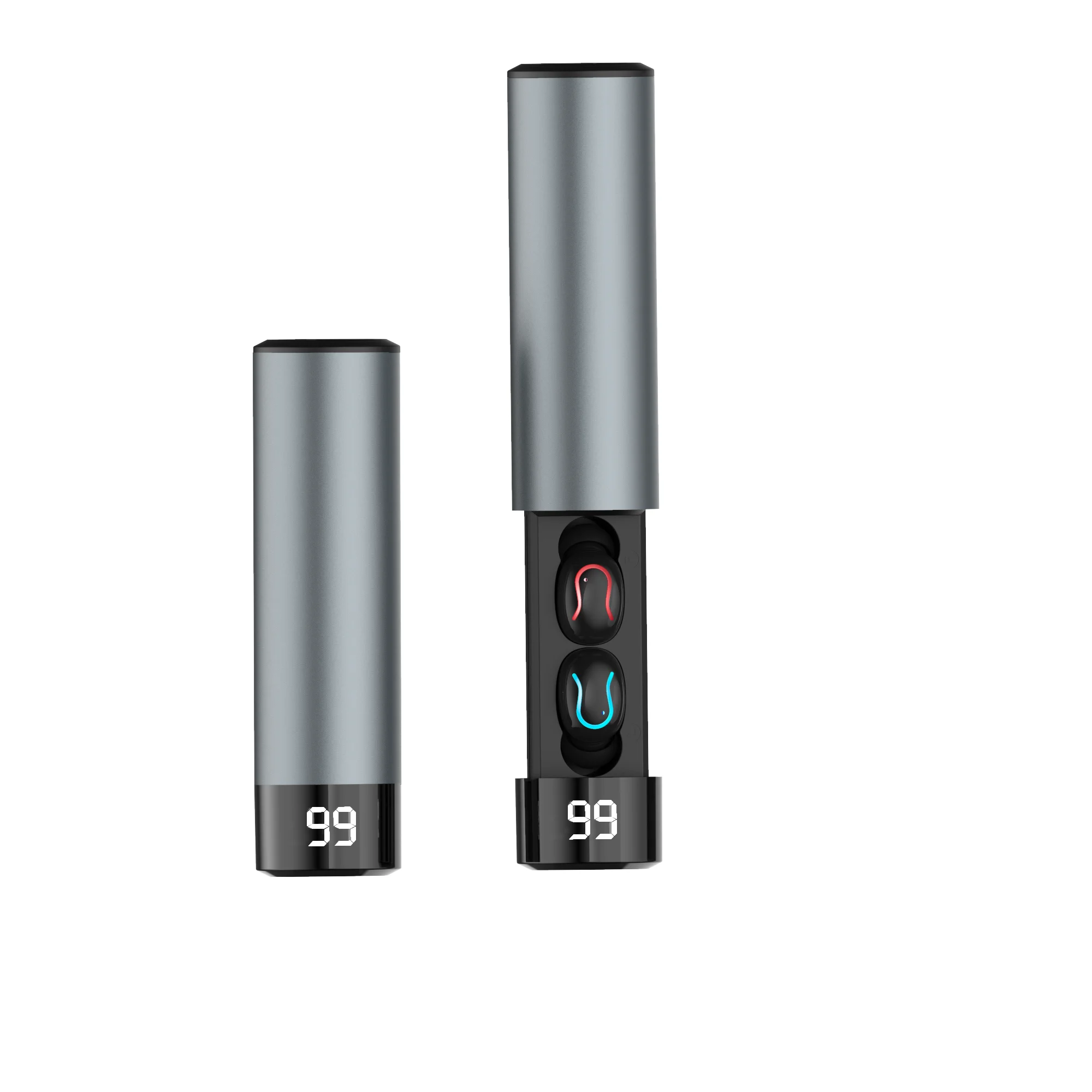Gray E Q67 мини-наушник bluetooth TWS 5,0 беспроводные наушники 3D стерео с двойным микрофоном спортивные водонепроницаемые наушники Авто сопряжение гарнитура - Цвет: Gray E