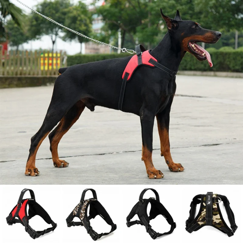 Vest For Dog Training - Heavy Duty Nylon Dog Pet Harness with Padded Collar for Extra Big, Large, Medium, and Small Dogs - Husky Dog Supplies