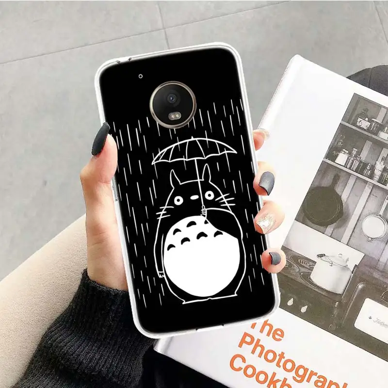 Чехол Studio Ghibli Totoro для Motorola Moto G7 G6 G5S G5 E4 Plus G4 E5 Play X4 power TPU с рисунком на заказ