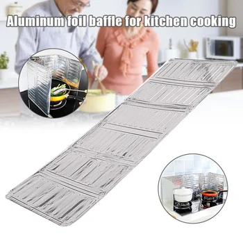 

Kitchen Splash Proof Baffle Foldable Oil Splash Screen Cover Shield Guard Aluminium Foil Plate for Gas Stove YU-Home