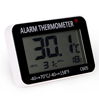 

C605 Hook Type Mini Thermometer Alarm Refrigerator Thermometer Can Be Set At Will High Temperature Low Temperature Alarm