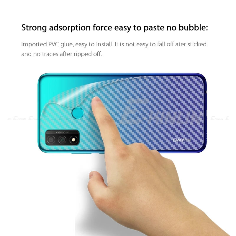 Чехол накладка из углеволокна задний протектор экрана для HuaWei P Smart S Z Pro Plus 2018 2019