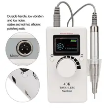 35000/40000 об/мин для шлифовки и полировки машины ручка электрический Фрезер для ногтей, фрезер для сверл из быстрорежущей инструментальной стали маникюра и педикюра, фрезер для ногтей для салона