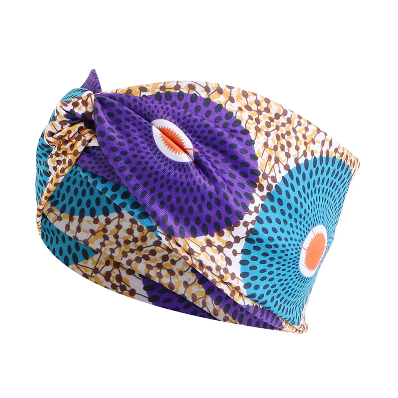 African Pattern Print Headband for Women Twist Style Headscarf Cross Turban Bandage Bandanas Bow HairBands Hair Accessories shein hair accessories Hair Accessories