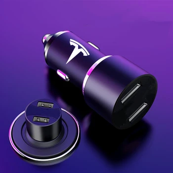 

Car phone charger Smart conversion plug for flash charging multi-function cigarette lighter For tesla model 3 X S Y Accessories