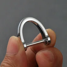 Анти-потери брелок пряжка подковы цинковый сплав автомобильный брелок аксессуары металлический d-тип пряжка производители настраиваемые продукты