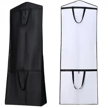 

180*60*30 cm Wedding Dress Dust Cover with Zipper Chemical Fiber Blend Bride Gown Storage Bag Garment Clothes Case Washable #63