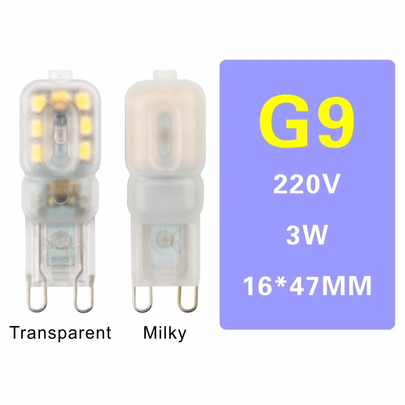 G4 G9 светодиодный светильник 3 Вт 5 Вт Мини светодиодный светильник SMD2835 AC 220 В DC 12 В прожектор люстра высокое качество освещение заменить галогенные лампы - Испускаемый цвет: G9 3W 220V