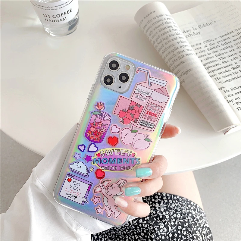 Cute Cartoon Laser Card Phone Case For iphone 11 Pro Max 7 8 plus SE 2 2020 X XR XS Max Back Cover Luxury Transparent Soft Cases Cute Cartoon Laser Card Phone Case For iphone 11 Pro Max 7 8 plus SE 2 2020 X XR XS Max Back Cover Luxury Transparent Soft Cases