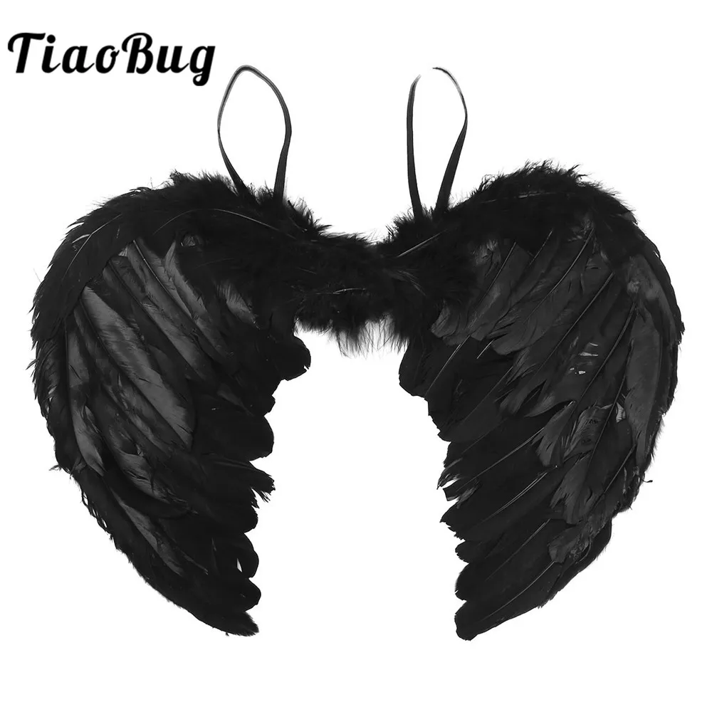 

TiaoBug Kids Cosplay Costume Feather Fairy Angel Wings Masquerade Carnival Halloween Stage Performance Dance Party Accessories