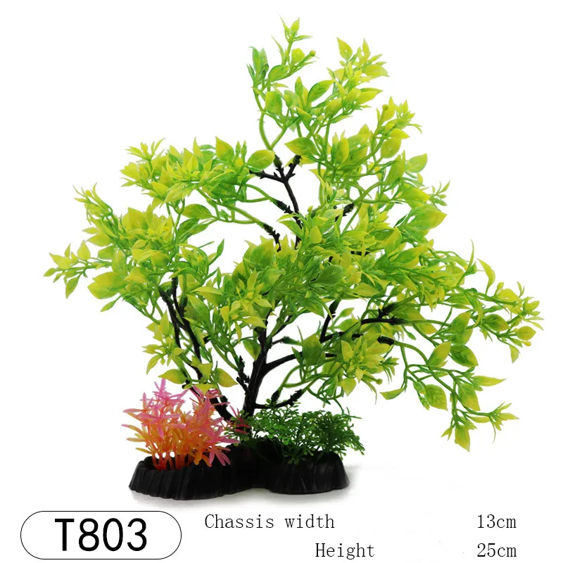 T803 Fish Tank Landscaping Simulation Branches Lotus Flower Artificial Tree Aquarium Fake Tree Decor Bonsai Trees - Цвет: T803