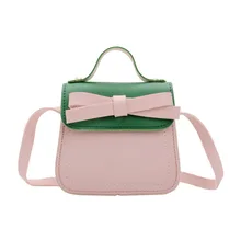 Новинка, брендовые сумки-мессенджеры для малышей, сумки на плечо для девочек, сумки на плечо для принцесс, однотонные кошельки с бантиком для принцесс