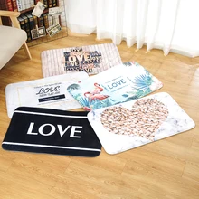 Противоскользящий коврик для двери, коврик для спальни, кухни, гостиной, коврик для двери, коврик для ванной, коврик с принтом LOVE, нескользящий коврик для двери, добро пожаловать, коврики