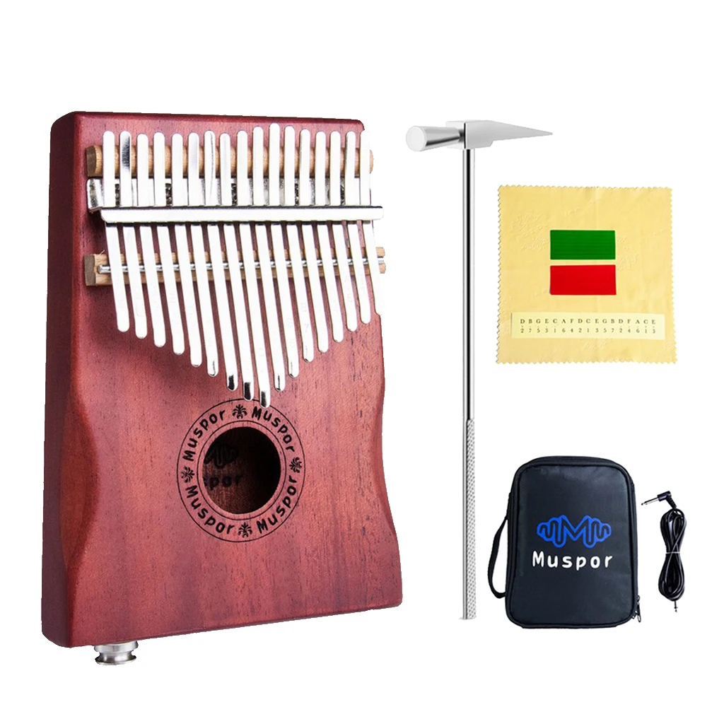 Portable 17 Keys Thumb Piano Kalimba Model Mahogany Wood for Beginner Entry Accessories