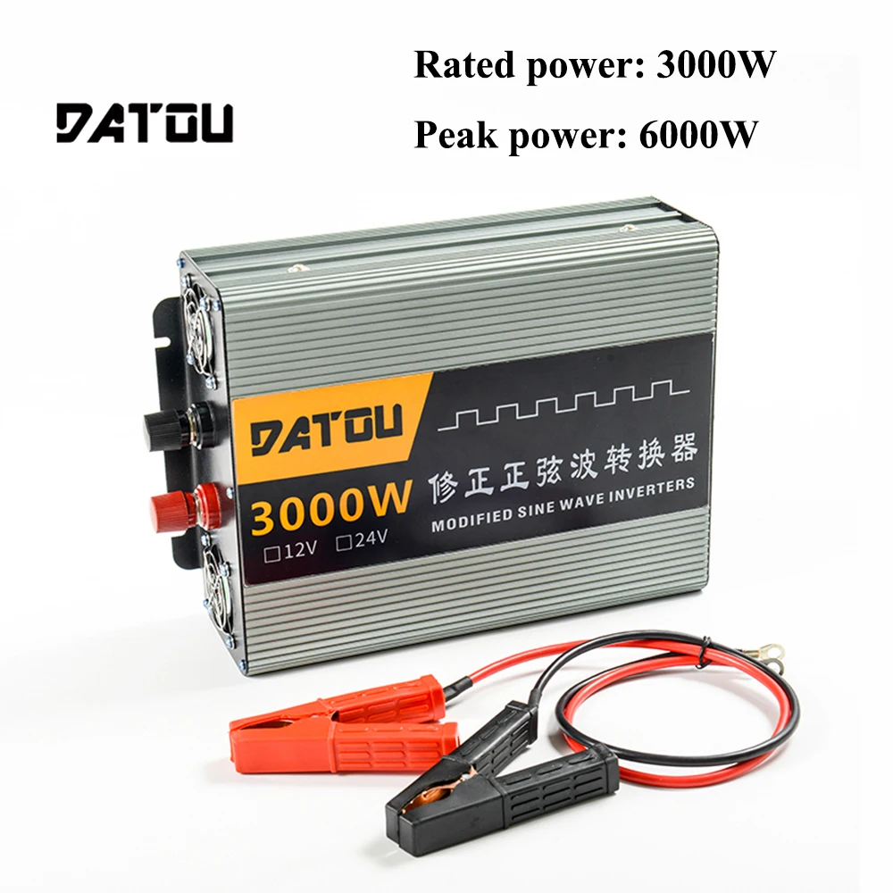 

6000W Car Power Inverter DC 12V 24V To AC 220v Voltage Converter Power Adapter Charger Converter Transformer Car Accessories