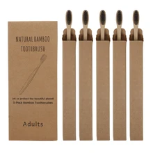 5 шт. мягкие щетинки бамбуковые черные зубные щетки уход за полостью рта Зуб Щетка экологически Полезная зубная щетка