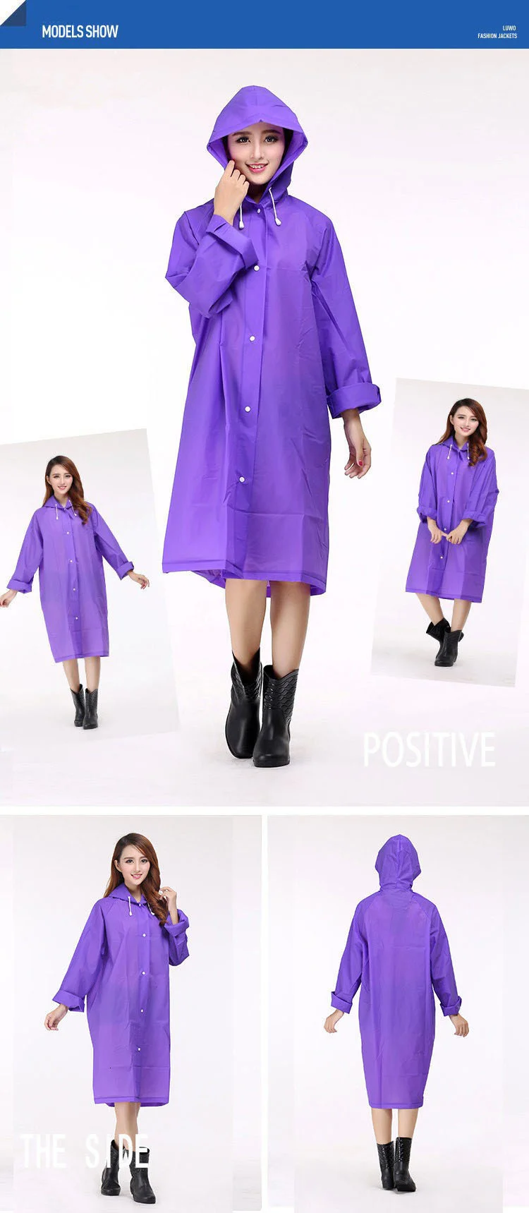 FGHGF Moda EVA Mulheres Raincoat Espessamento Impermeável