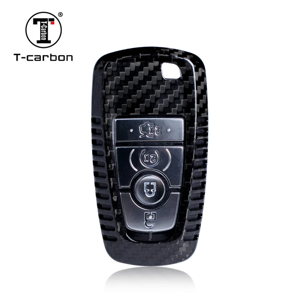 T-carbon качество, чехол для автомобильного ключа из углеродного волокна для нового Ford Mondeo Edge Mustang, автомобильные аксессуары
