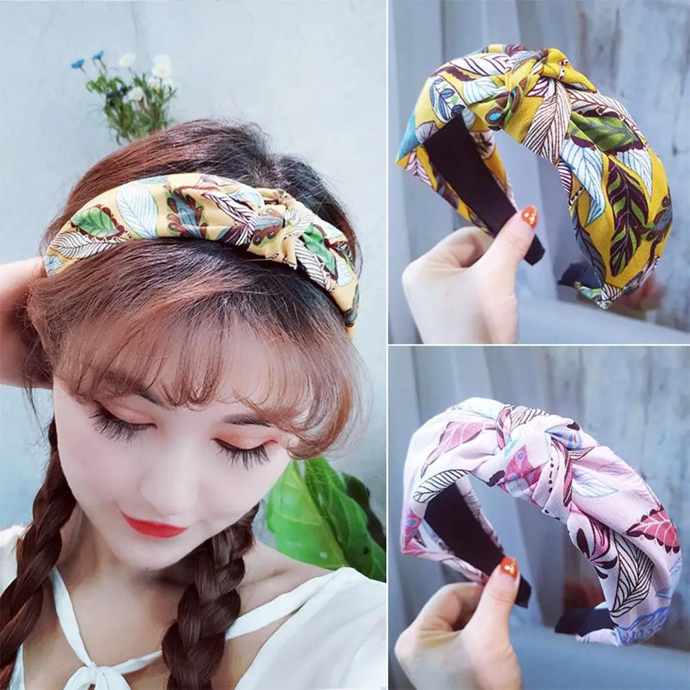 Top Knot Turban Headband Elastic Hairband Hair Accessories for Girls No Slip Stay on Knotted Head Band Women Christmas | Дом и сад