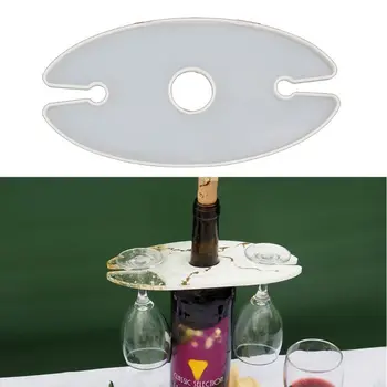 

Handmade Wine Rack Resin Mold Red Wine Glass Tray Epoxy Resin Casting Mold Bottle Bracket Cup Holder Mold Art Craft Tools