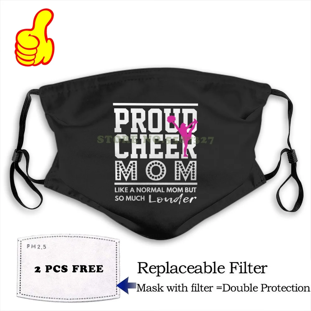 Маска для лица гордая надпись Cheer Mom Футболка-веселый подарок маме на день