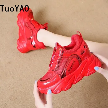 

Women Sneakers 2020 Fashion Platform Sneakers Ladies Brand Designer Chunky Casual Shoes Lace-Up Woman Basket Sports Dad Shoes