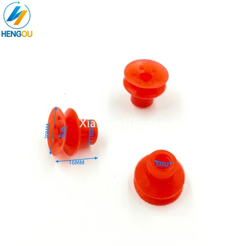 100 Pieces Free Shipping RC20.6.16 red color rubber sucker for Ryobi machine Ryobo printing parts 20x16mm | Компьютеры и офис