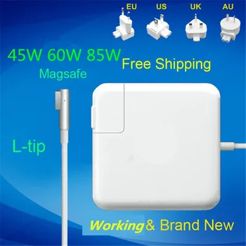 

100% New 45W 60W 85W MagSaf* L-Tip Notebook Laptops Power Adapter Charger For Apple Macbook Air Pro 11'' 13" 15" 17"