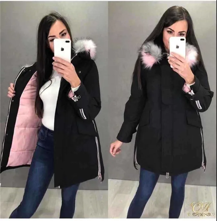 

2019 Spring New Style Fur Collar Cotton-padded Clothes Women's AliExpress EBay