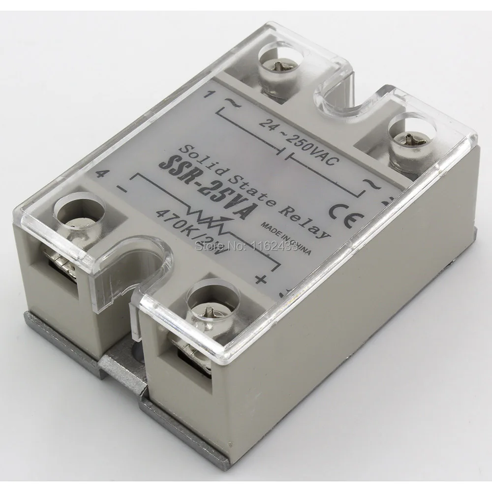 SSR 25VA 220V Однофазное сопротивление AC 25A твердотельный регулятор напряжения
