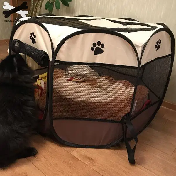 Portable Folding Pet tent Dog House Cage Dog Cat Tent Playpen Puppy Kennel Easy Operation Octagon Fence 2810 Portable Folding Pet tent Dog House Cage Dog Cat Tent Playpen Puppy Kennel Easy Operation Octagon Fence 2810