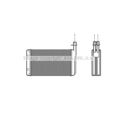 Радиатор отопителя SAAB 9000 2.0/2.3-98 AVA QUALITY COOLING SB6