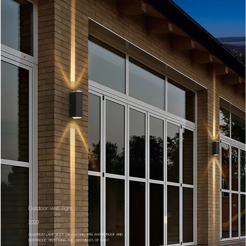 

6W Outdoor Waterproof Beam LED Wall Light AC85-265V Villa Garden Corridor Aisle Background Entrance Street Street Light