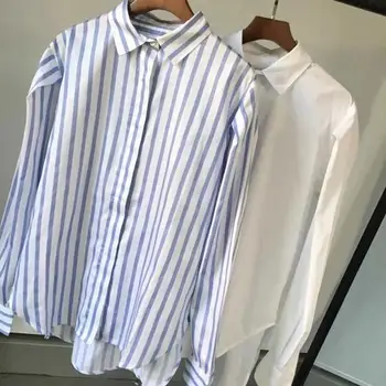 

Simple wild women shirt Lantern sleeve loose lady shirt tops