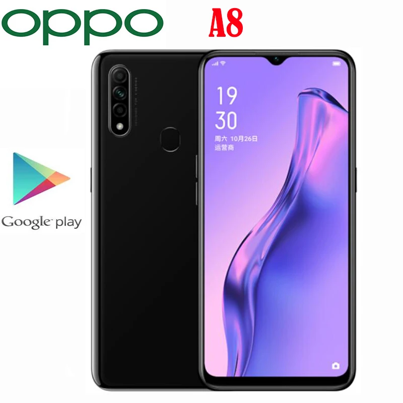 Смартфон Oppo A8 Восьмиядерный 2 3 ГГц MTK6765 4 Гб ОЗУ 128 ПЗУ камера 12 МП 4230 мА · ч 6 5 дюйма