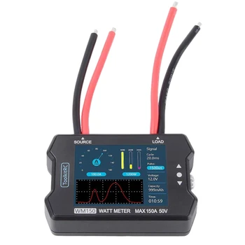 

ToolkitRC WM150 Watt Meter 150A 50V Motor Power Meter High Precision PPM Signal Output Tester