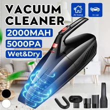 120W 5000Pa Car Vacuum Cleaner High Suction For Car Wet And Dry dual-use Vacuum Cleaner Handheld 12V Mini Car Vacuum Cleaner