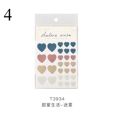 4 3Sheets Kawaii Adhesives Stickers Cute Love Tale Stickers Kids Sticker For Diary Decorative Scrapbooking DIY Supplies Stationery - Цвет: 4