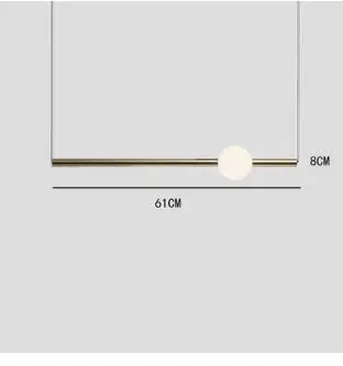 Минималистичное современное горизонтальное вертикальное комбинирование кулон зажигалки металлический светящийся шар ресторан кафе выставочный зал подвесная прямоугольная лампа - Цвет корпуса: A