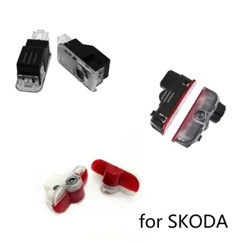 

2X Car LED Door Logo Laser Projector Ghost Shadow Welcome Light For Skoda Octavia A5 Superb 2008 2009 2012 2014 2015 2016-2018